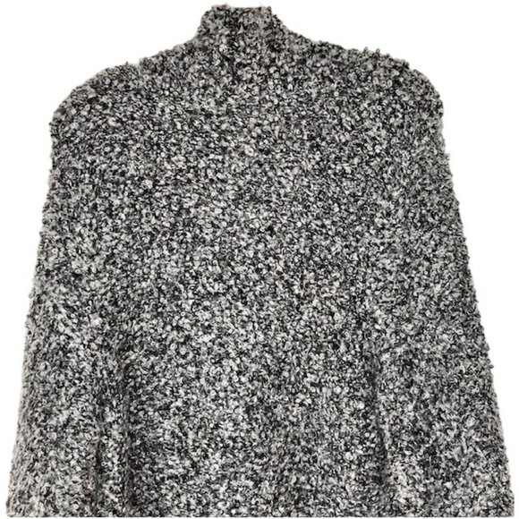 Silvia Novelli Italian Mohair Blend Open Cardigan Fuzzy/Curly - M - Black/Grey - Picture 6 of 11